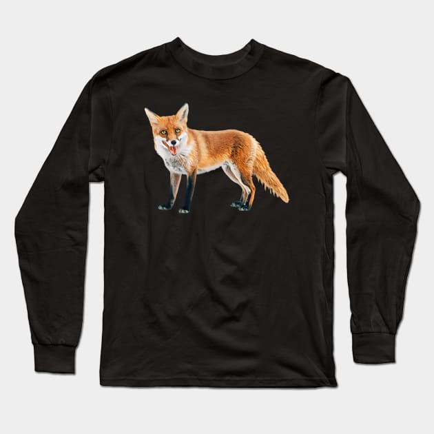 Fox - Woodland Themed Kids Room, Funny Gifts For Forester, Cute Animals Long Sleeve T-Shirt by Shirtsmania
